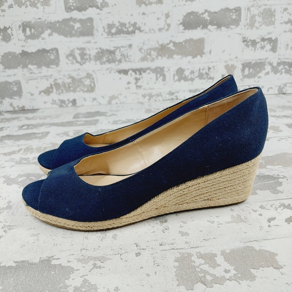 Bandolino Navy Espadrille Wedges